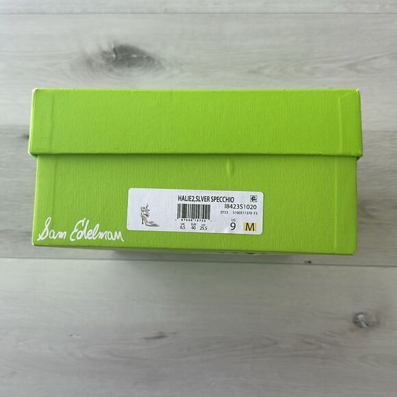 Sam Edleman Halie Pointed Toe Pump Soft Silver 9 NWT IN BOX - Picture 9 of 14